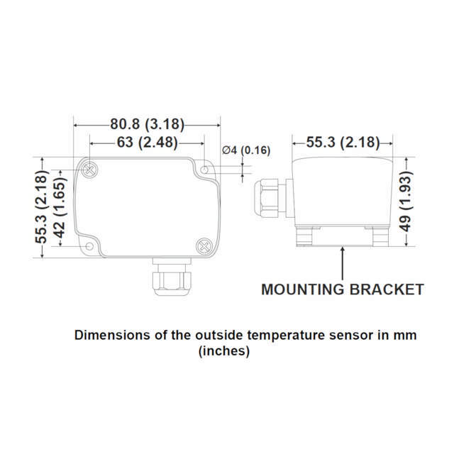Sensor, temperature, outdoor