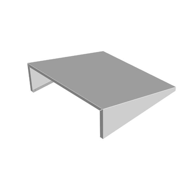 Top cover plate, rain cover 500 x 503 x 159mm OD