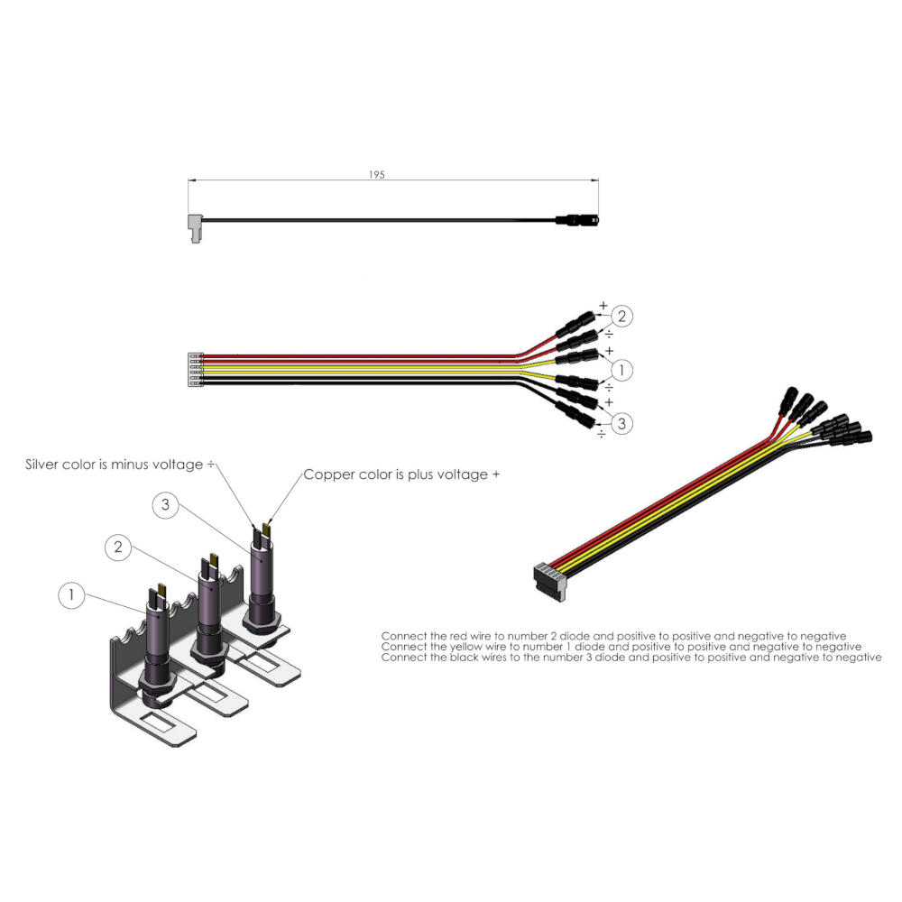 Cable set for LEDs CDT 90