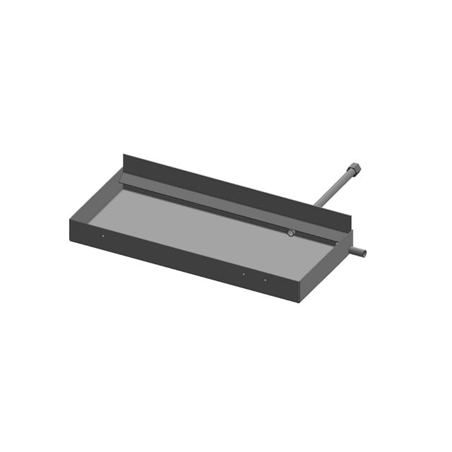 Drip tray, welded, RAL 9011 powder coated