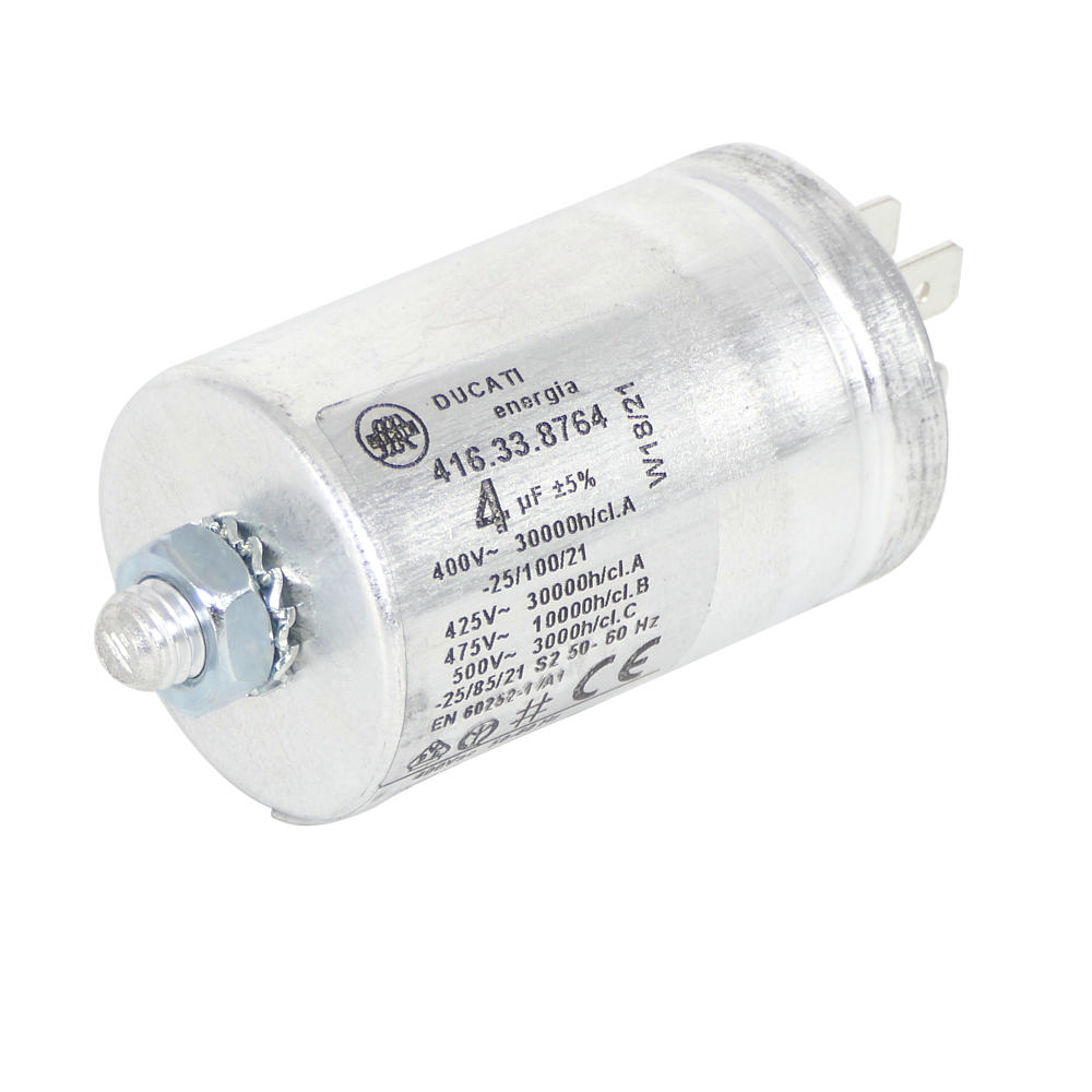 Capacitor, Run capacitor, 4µF±10% 450V 50/60Hz