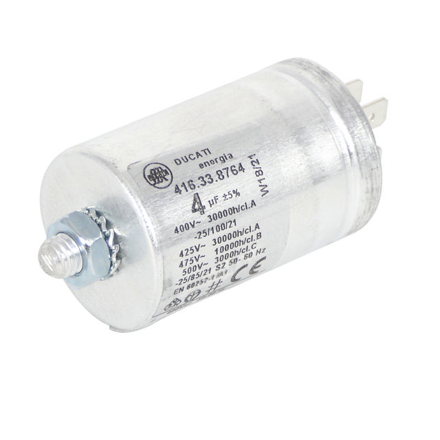 Capacitor, Run capacitor, 4µF±10% 450V 50/60Hz