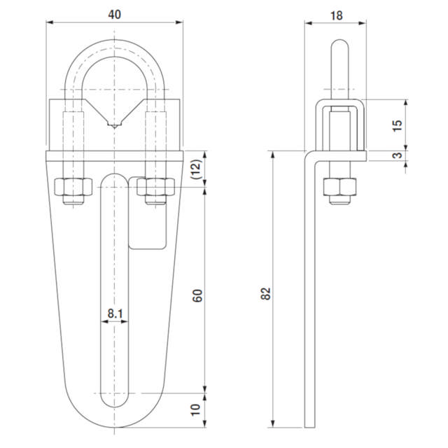 Damper arm, KH8 Belimo
